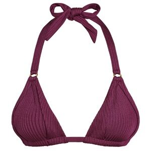 Monday Swimwear MOROCCO TOP - EGGPLANT WIDE RIB